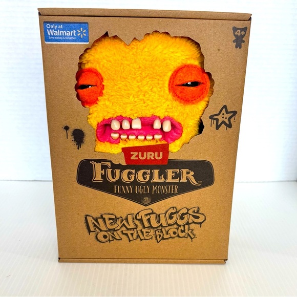 FUGGLER NEW FUGGS ON THE BLOCK SIR NUBBYNUTS YELLOW FUNNY UGLY MONSTER NEW TOY - Picture 1 of 6